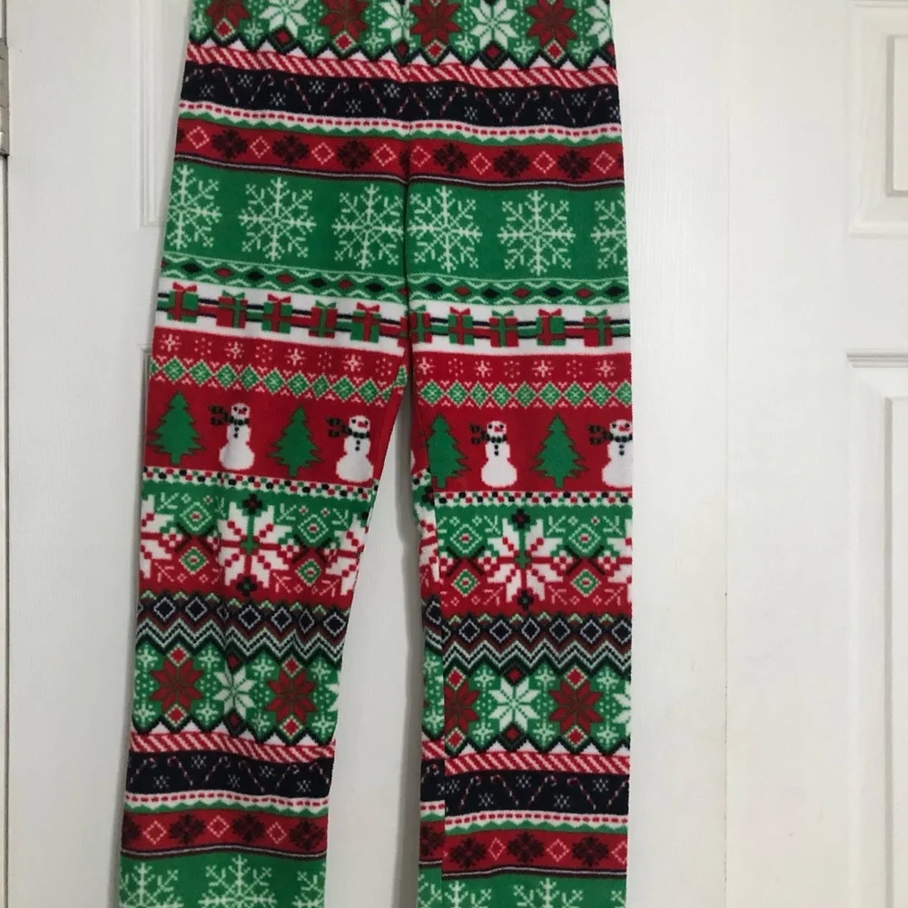 Festive Christmas fleece Pajama Pants kids‎ size 10/12 large children’s place